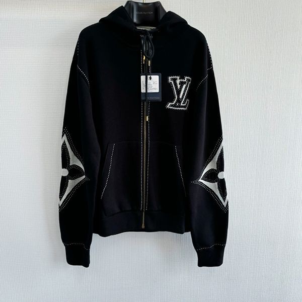 【 ルイヴィトン 】グラフィックインターシャジップコットンフーディ 偽物 1AFXKU